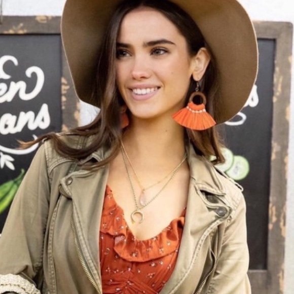 ✨Plunder Orange Everette Raffia Earrings - Picture 4 of 4